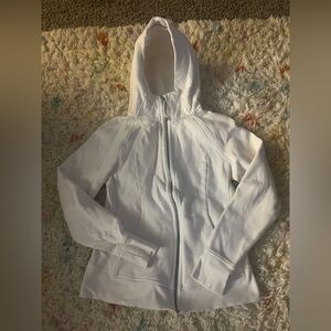 Lululemon scuba White Hoodie full zip size 8